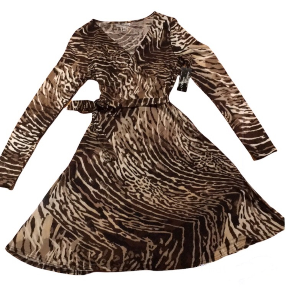NWT Allison Brittney | Faux-Wrap Dress